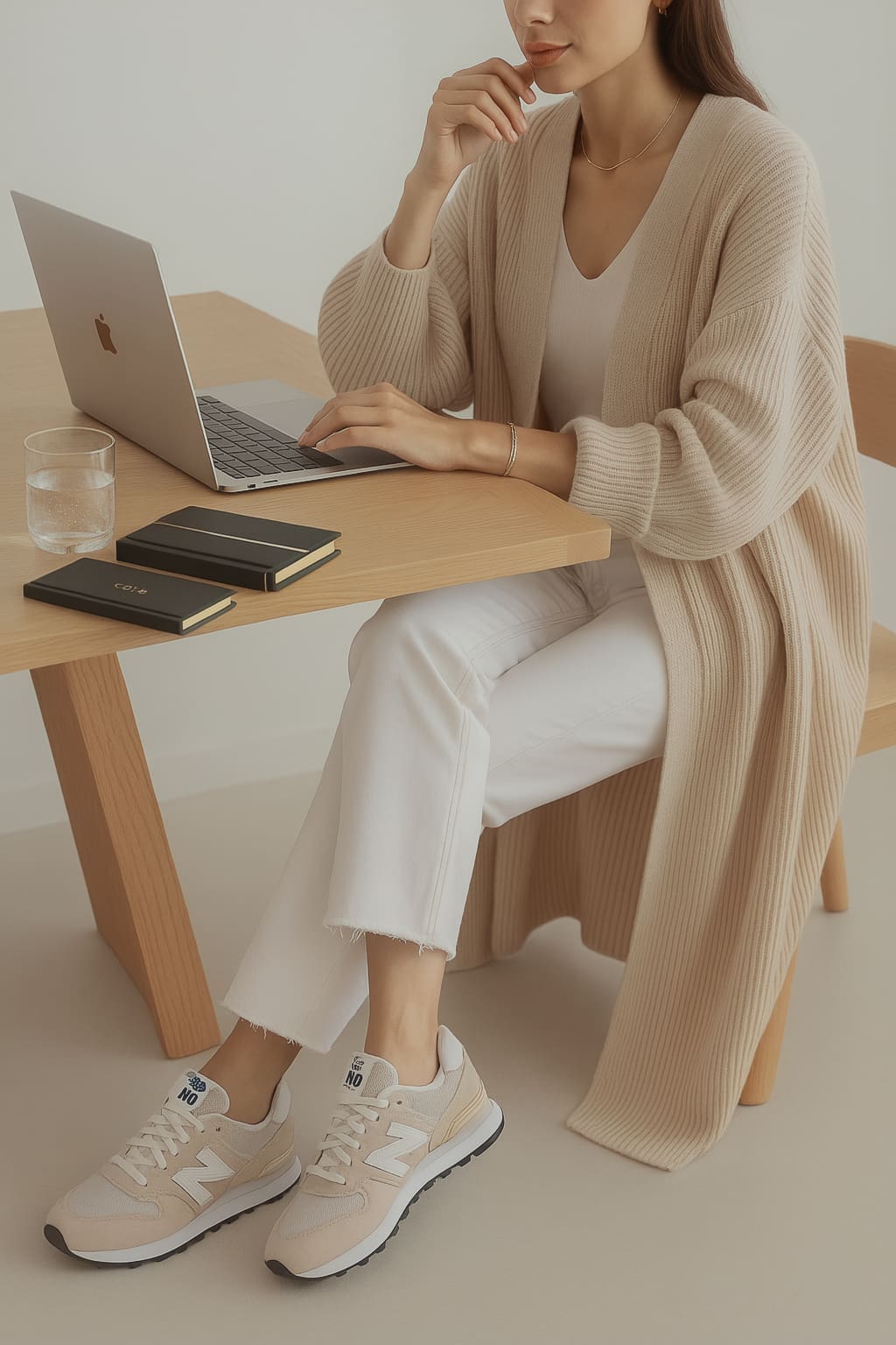 Female founder working at her laptop while building client retention and recurring revenue systems
